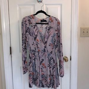 Mink pink floral dress